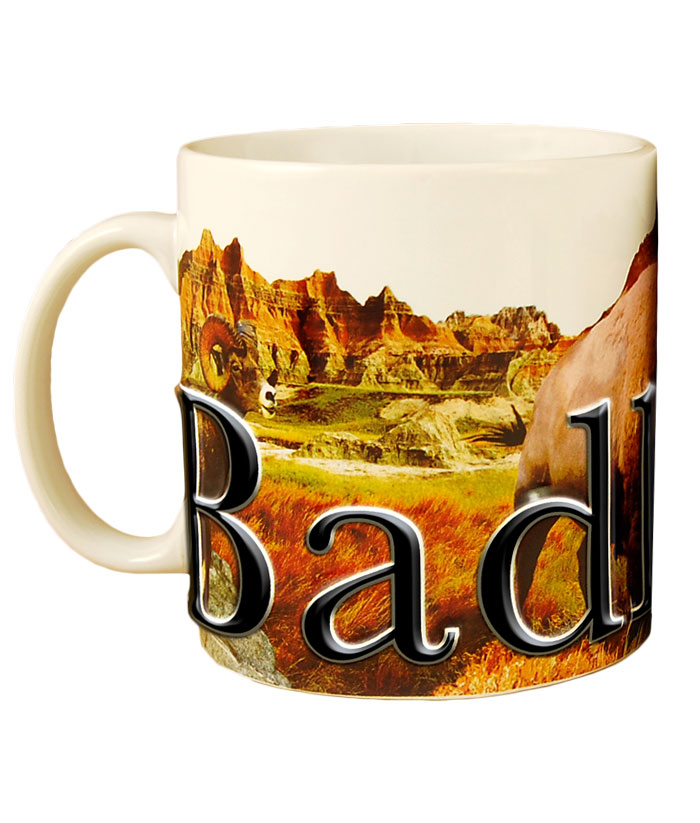 Smbdl01 Badlands 18 Oz Full Color Relief Mug