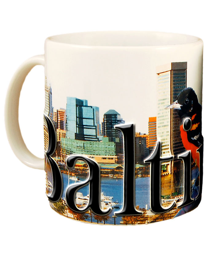 Smbal01 Baltimore 18 Oz Full Color Relief Mug