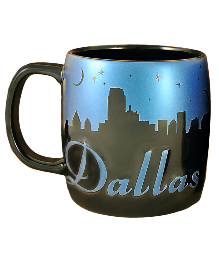 Smdal03 Dallas 22 Oz Night Sky Silhouette Mug