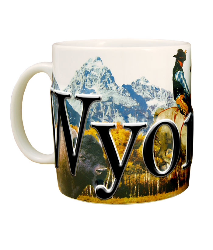 Smwyo01 Wyoming 18 Oz Full Color Relief Mug