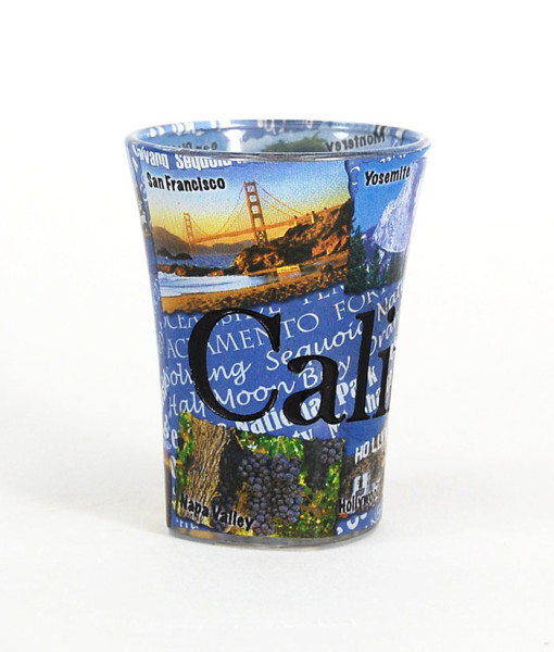 Sgcal03 California Full Color Etched Shot Glass