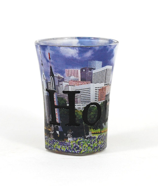 Sghou01 Houston Full Color Etched Shot Glass