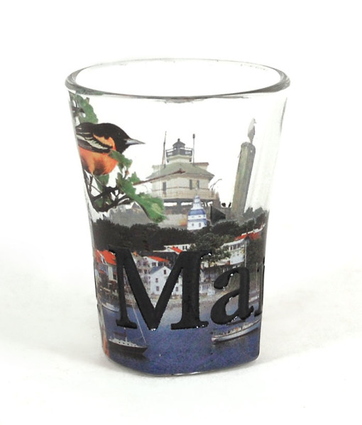 Sgmry01 Maryland Full Color Etched Shot Glass