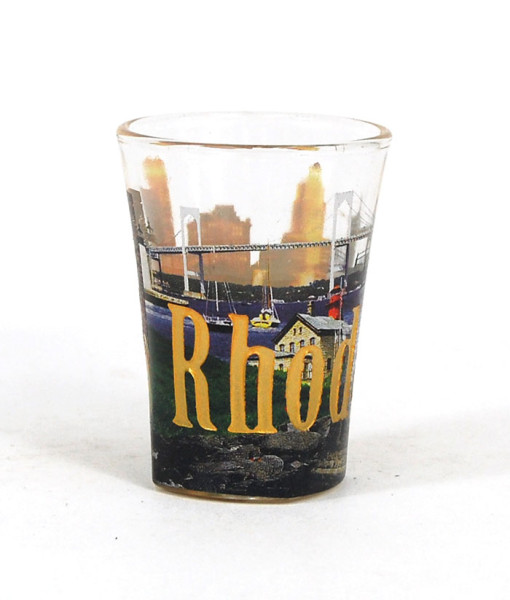 Sgrdi01 Rhode Island Full Color Etched Shot Glass
