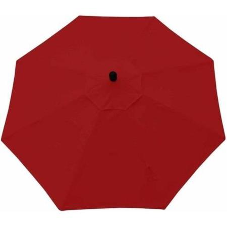 Um90rzsb1028 Resort 9 Ft. Market Umbrella With Windvent, Bronze Frame Finish - Canvas Jockey Red Sunbrella Fabric