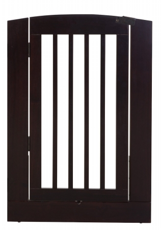 193602 Individual Large Panel Pet Gate With Door, Cappuccino - 36 X 24 X 0.75 In.