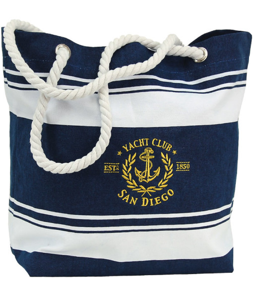 Ctbsdc01 San Diego Canvas Nautical Embroidered Tote Bag