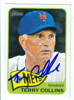 120319 New York Mets 2014 Topps Heritage No. 187 Terry Collins ed Baseball Card