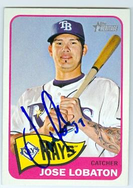 123801 Tampa Bay Rays 2014 Topps Heritage No. 401 Jose Lobaton ed Baseball Card