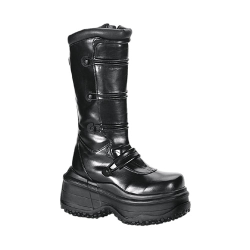 Demonia Drago-709 3.5 Inch Platform Black Pump Knee High Boot Size 6 by Demonia