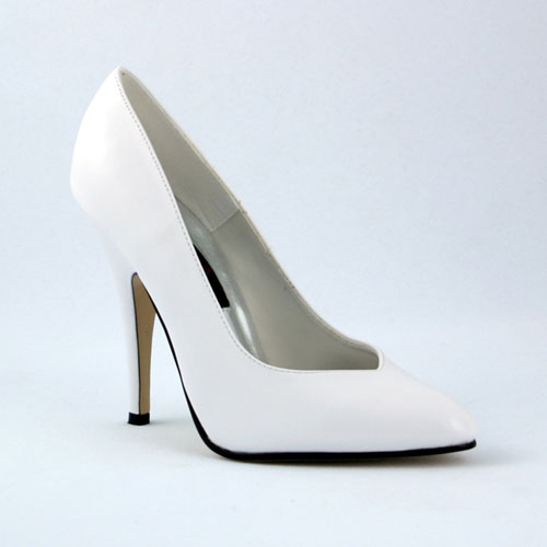 Pleaser 8220 Seduce420V 5 Inch Heel White Pump Size 12