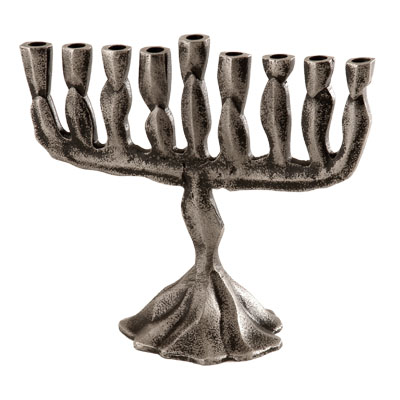Alef Judaica M6962 Silver Plated Flame Menorah