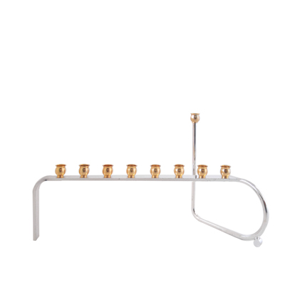 Alef Judaica M26 Gold and Silver Wire Shaped Menorah