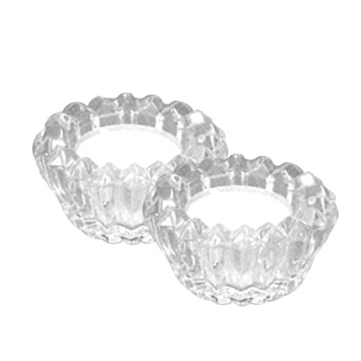 Alef Judaica SH71 Glass Shabbat Candle Holders and Tealights