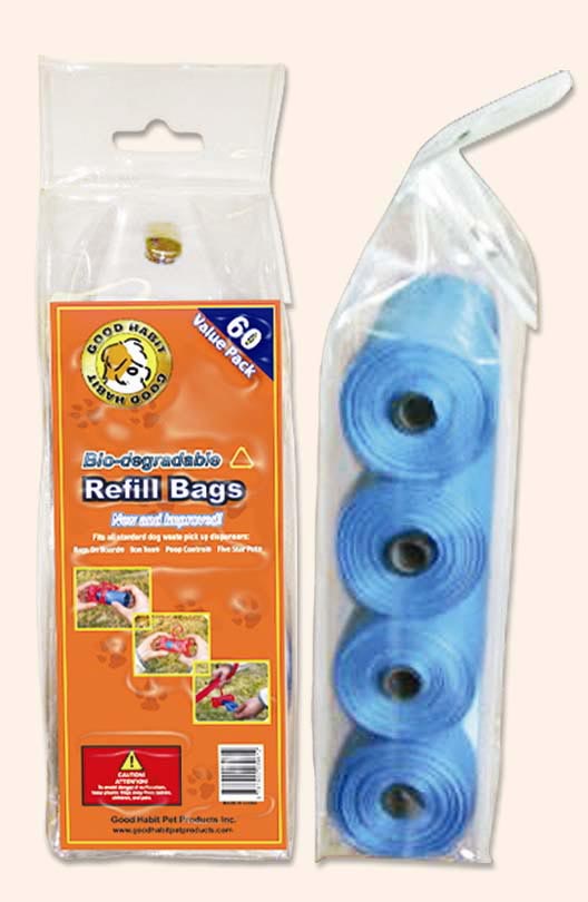 Best Pet Supplies AR-60 Blue Biodegradable Refill Bags - 60 Bags