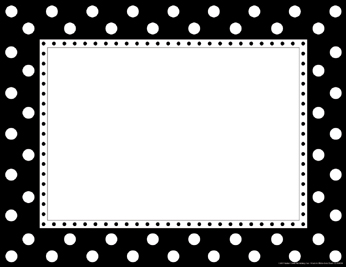 Barker Creek LL-830CH Border Chart - Black and White Dot Chart