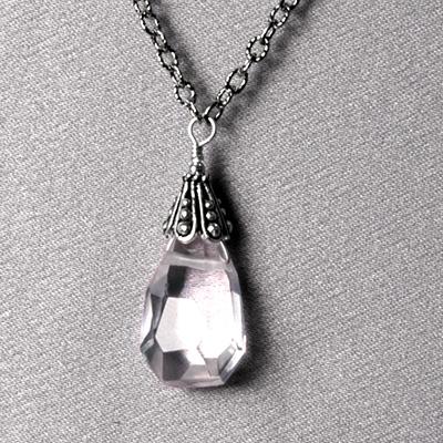 Charming Life Designs 80955 Chunky Clear Quartz Crystal Necklace