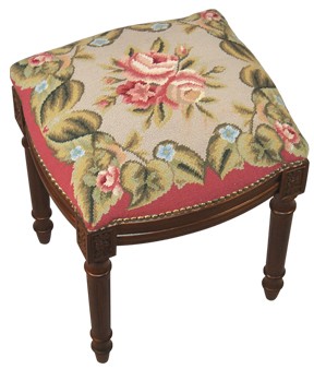 123 Creations JD070AFS.15x16x19 Inch Victoria Needlepoint Stool