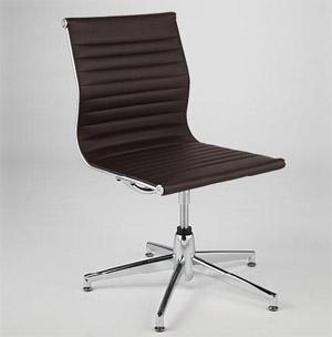 Eurostyle 00542 Otto Visitor Chair - Dark Brown - Aluminum by Eurostyle