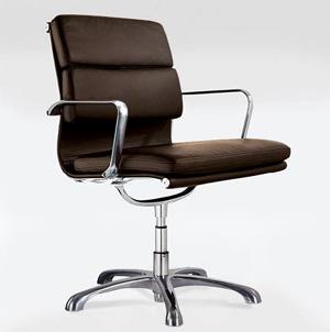 Eurostyle 00592 Earl Visitor Chair - Dark Brown - Aluminum by Eurostyle