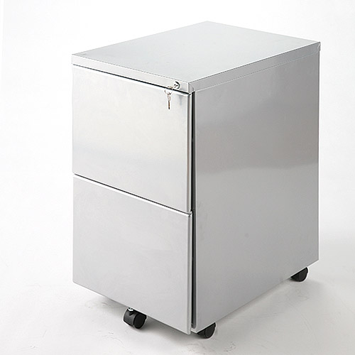 ItalModern 27971 Gordon2F Metal File Cabinet Graphite Black