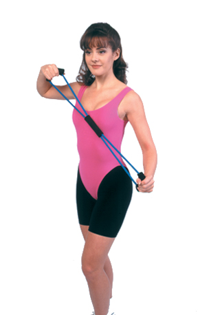 Cando 10-5585 Exercise Tubing BowTie Exerciser - 22 Inch - Black - X-Heavy