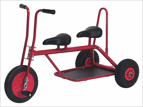 Italtrike 9010 Carry Large Double Seat Tricycle - Red