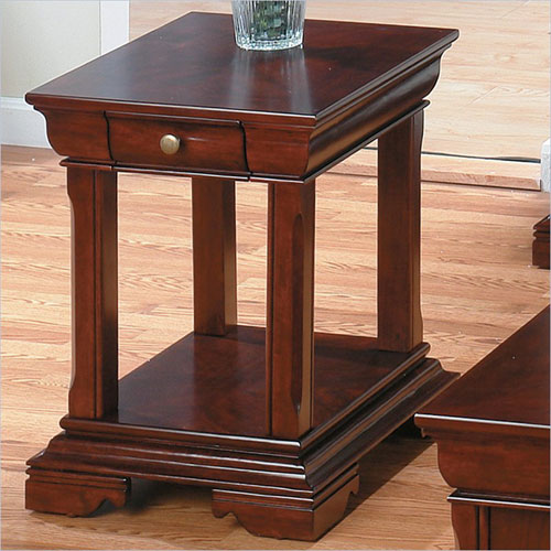 Tresanti+End+Table+Refrigerator ... Magazine Chairside End Table With Ribbed Shelf Chocolate Cherry Brown