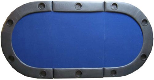 Tx3-blue Padded Texas Hold Em Folding Poker Table Top With Cup Holders - Blue