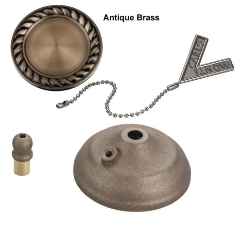 Monte Carlo MC83AB Ceiling Fan Pull Chain Bowl Cap in Antique Brass