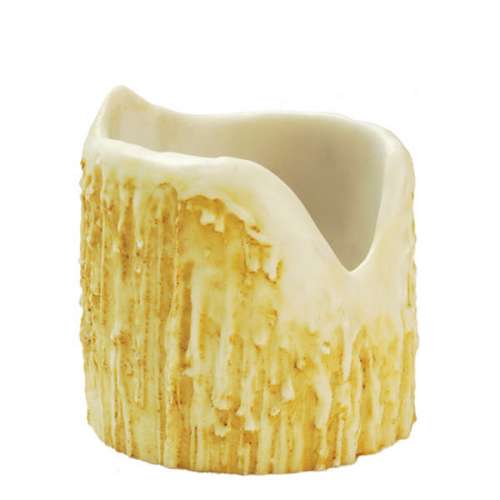 100531 Wax Effect Candle Cover - Ivory
