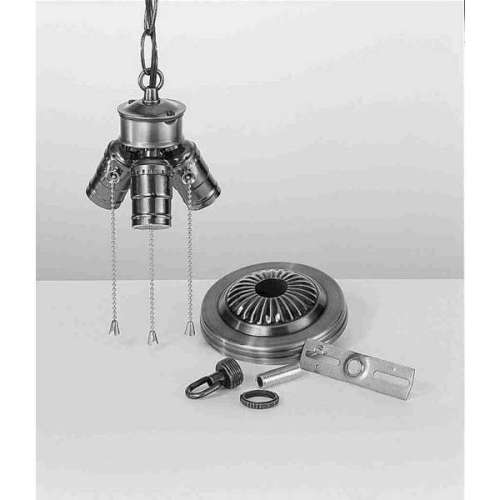 10338 Pull Chain Ceiling Light Fixture - 3 Lights