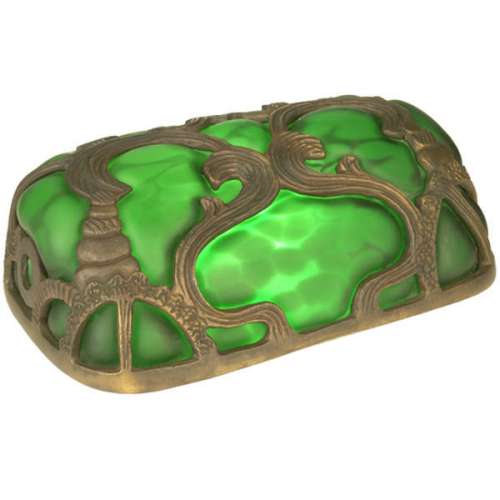 Meyda 22124 Tiffany Style Bankers Shade  Green