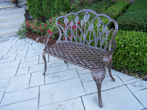 Oakland Living 1006AB Tulip Loveseat  Antique Bronze