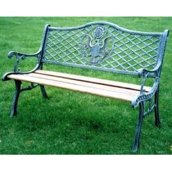 Oakland Living 6019-ap American Eagle Rope Bench - Antique Pewter