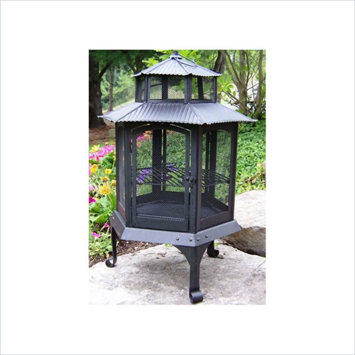 Oakland Living 8041BK Pagoda Fire Pit Black