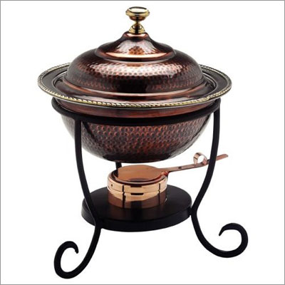 840 Round Antique Copper Chafing Dish