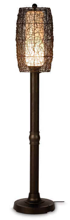 Bronze Floor Lamp - Walnut Shade