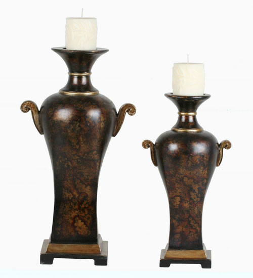 Privilege 12393 2 Piece Foggia Candle Holders