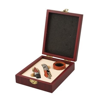 Picnic Time 880-00-504 Chianti Three Piece Set Wine Accessory Box