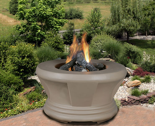 California Outdoor Concepts 750C-AD Cardiff-Adobe-Fire Pit-Gas Logs-LP Gas