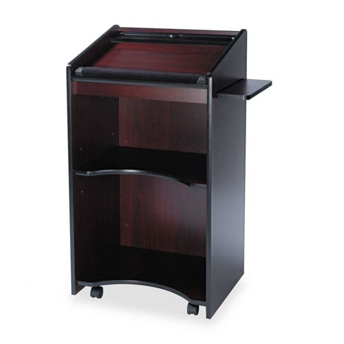 Executive Mobile Lectern In Mahogany