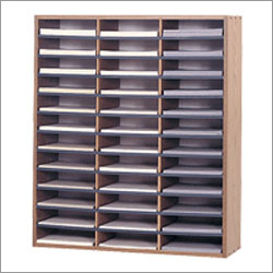 Safco 9403MO Wood/ Corrugated Organizer with 36 Compartments in Medium Oak