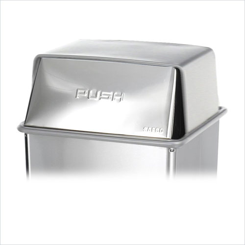 Safco 9662SS Stainless Steel Push-Top Lid for 36 Gallon Base Safco 9662SS Stainless Steel Push-Top Lid for 36 Gallon Base