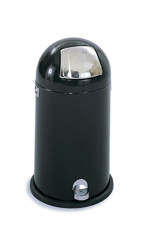 Safco 9721BL Dome Step-on 12 Gallon Waste Receptacle in Black Safco 9721BL Dome Step-on 12 Gallon Waste Receptacle in Black