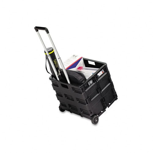 Safco 4054bl Stow Away Crate In Black