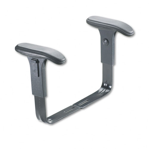 Safco 5144 Height-Adjustable T-Pad Arms for Workbench Chair And Utility Chair - Black