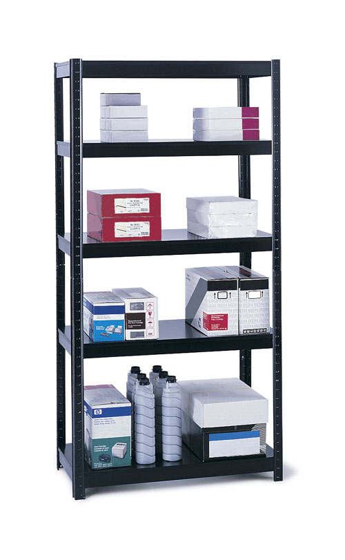 Safco 5245BL Boltless 36 x 18 Shelving in Black Safco 5245BL Boltless 36 x 18 Shelving in Black