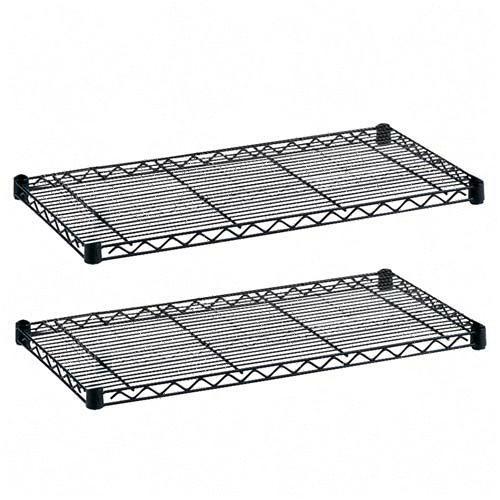 Safco 5293BL 18 x 48 Inch Wire 2 Shelf Pack in Black Safco 5293BL 18 x 48 Inch Wire 2 Shelf Pack in Black