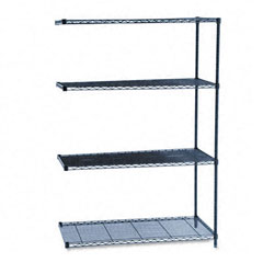 Safco 5295BL 24 x 48 Inch Wire Add On Unit in Black